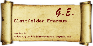 Glattfelder Erazmus névjegykártya